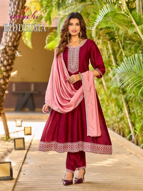 Aanchi riddhima 3pcs best online kurtis wholesaler